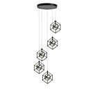 Artcraft Tulip AC1013 5-Lumières Noir mat Suspend à cordon