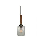 Suspendu Artcraft Legno Rustico AC10141BB 60W 1 lumière laiton bruni