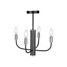 Lustre Artcraft Avalon AC10624BN 240W 4 lumières Laiton brossé
