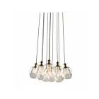 Lustre Artcraft Clearwater AC10731VB 60W 10-lumières laiton vintage