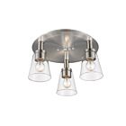 Plafonnier Artcraft Clarence AC10768BN 60W 3-lumières nickel brossé