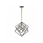 Suspendu Artcraft Artistry AC11111 noir mat et laiton satiné
