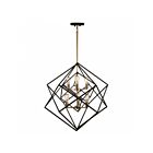 Lustre Artcraft Artistry AC11116 60W 6-lumières noir mat et laiton satiné