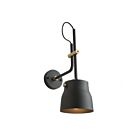 Applique murale Artcraft Euro Industrial AC11367VB 60W 1-lumière noir mat et laiton
