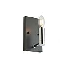 Applique murale Artcraft Carlton AC11387 60W 1-lumière noir mat, nickel poli 