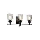 Applique murale LED Artcraft Castara AC11593BK 100W 3-lumières laiton noir