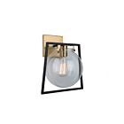 Applique murale Artcraft Bridgetown AC11602VB 60W 1-lumière noir et laiton 