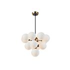 Artcraft AC11872WH Gem 13-Lumières 520W Noir et laiton brossé Lustre