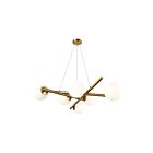 Artcraft AC11976BR Modena 60W 6-Lights Laiton brossé LED Lustre