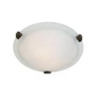 Plafonnier Artcraft Clip Flush AC2354BN 60W nickel brossé