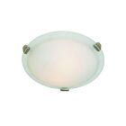 Plafonnier Artcraft Clip Flush AC2355BN 60W 3-lumières nickel brossé