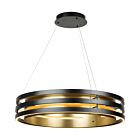 Artcraft Toledo AC6751BB 72W Noir et laiton brossé Lustre LED à cordon