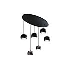 Suspendu pour îlot Artcraft Onyx AC6786BK 47W 6-Lumières Noir