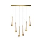 Artcraft Sunnyvale AC6826BR 6-Lumières Laiton brossé 42W Luminaire pour îlot