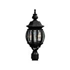 Lampadaire extérieur Artcraft Classico AC8363WH 60W 3 lumières noir mat, laiton