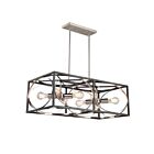 Luminaire pour îlot Artcraft Corona CL15098 60W 8-lumières noir et nickel poli