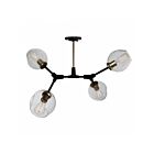 Plafonnier semi-encastré Artcraft Organic JA14024VB 100W 4-lumières laiton vintage