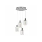 Suspendu LED Champagne Globe Artika CHG4LS 25W 4-lumières argent
