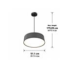 Artika PDT-GVC-HD2BL Groove 27W Noir Suspendu