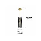 Artika PDT1-GSB-HD2BG Gatsby 1-lumière 10W Or et noir Suspendu 