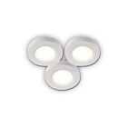 Paquet 3 rondelles blanches à LED Bazz 6W blanc doux U00063WH