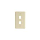 Leviton 41080-2IL Plaque murale d'extension 2 ports ivoire