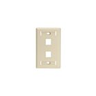 Leviton 42080-2IL Plaque murale d'identification d'extension à 2 ports, ivoire