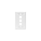Leviton 42080-3WS Plaque murale 1 groupe avec désignation