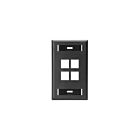 Leviton 42080-4ES Plaque murale 1 groupe avec désignation