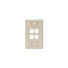 Leviton 42080-4IS Plaque murale 1 groupe avec désignation