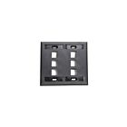 Leviton 42080-6EP Plaque murale Quickport 6Pt noire