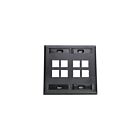 Leviton 42080-8EP Plaque murale Quickport 8Pt noire
