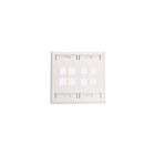 Leviton 42080-8WP Plaque murale Quickport blanche 8 points
