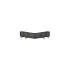 Leviton 49254-BCM Organisateur de cordon de brassage noir,Angle horizontal 2Ru 3 4Anneaux