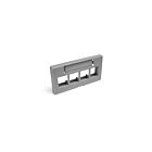 Leviton 49910-SG4 Façade de fenêtre d'identification grise à 4 ports