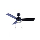 Ventilateur de plafond LED Wallis Canarm CF42WAL3BK Noir mat 42"