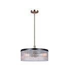 Canarm Jenner ICH1143A03BKG15 3-Lumières Noir mat et Or Lustre à tige