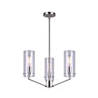 Chandelier sur Tige JONI Canarm ICH759A03BN 300W 3-Lumières Nickel brossè