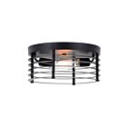 Plafonnier Canarm ALDER IFM779B13BK 120W 2 lumières noir mat