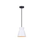 Canarm Arbella IPL2107B01BW 1-Lumière Noir mat et blanc mat 60W Suspendu à corde