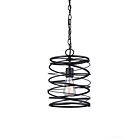 Luminaire Suspendu Canarm IPL411B01BK 1-Lumière Série Ryland Noir mat