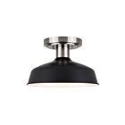 Plafonnier semi-encastré Canarm BELLO ISF1055A01BKN 60W 1 lumière nickel brossé avec noir mat