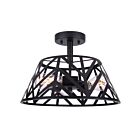 Plafonnier semi encastré Canarm ISF635B03BK MAUD 3-Lumières 180W Noir mat