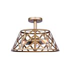 Plafonnier semi encastré Canarm MAUD ISF635B03PGD 3-lumières 180W or peint