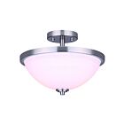 Plafonnier Semi Encastré NOAH Canarm ISF765A02BN 120W 2-Lumières Nickel brossè