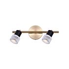 Canarm Elsee IT1161A02BKG10 2-Lumières Noir mat/Or Éclairage Sur Rail
