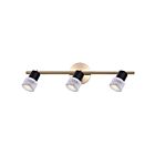 Canarm Elsee IT1161A03BKG10 3-Lumières Noir mat et or Éclairage Sur Rail