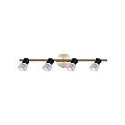 Canarm Elsee IT1161A04BKG10 4-Lumières Noir mat/Or Éclairage Sur Rail
