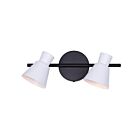 Canarm Radley IT1163A02BW10 2-Lumières Noir mat et blanc mat Éclairage Sur Rail
