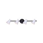 Canarm Radley IT1163A04BW10 4-Lumières Noir mat et blanc mat Éclairage Sur Rail